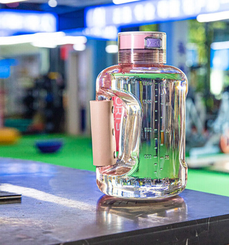 Portable hydrogen water bottle generator with electrolysis technology, clear durable design, and 450mL capacity for health.