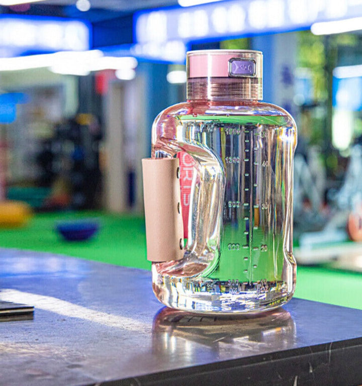 Portable hydrogen water bottle generator with electrolysis technology, clear durable design, and 450mL capacity for health.