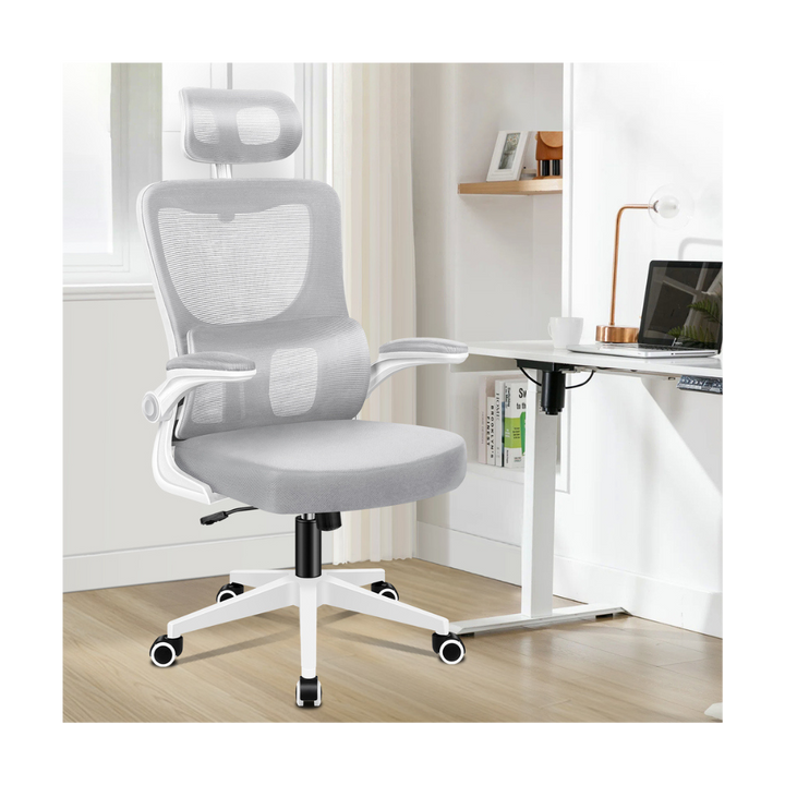 "Premium black mesh office chair with adjustable headrest and ergonomic design for maximum comfort and ventilation."