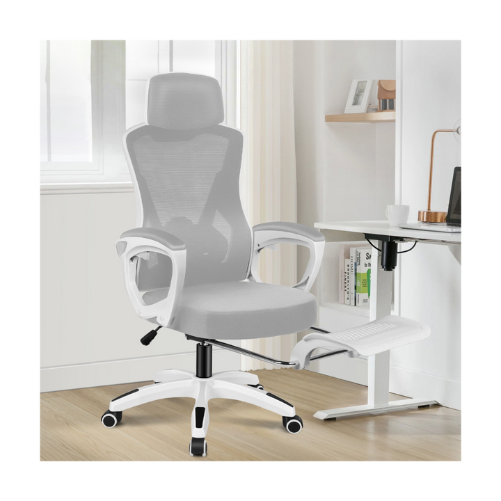 "Premium black mesh office chair with adjustable headrest and ergonomic design for maximum comfort and ventilation."