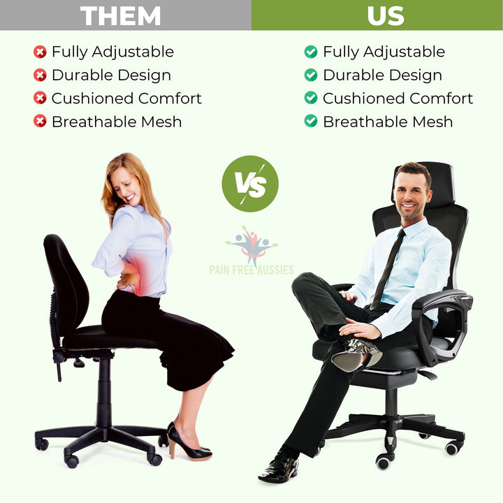 "Premium black mesh office chair with adjustable headrest and ergonomic design for maximum comfort and ventilation."