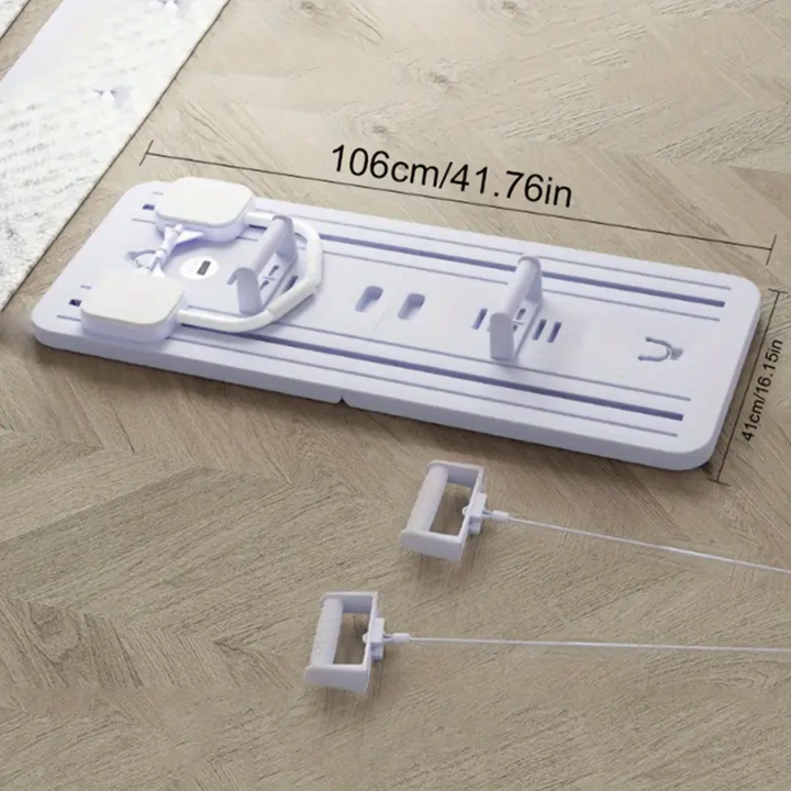 "Purple Pilates reformer set for all fitness levels, enhances core strength and flexibility, ideal for home or office use."