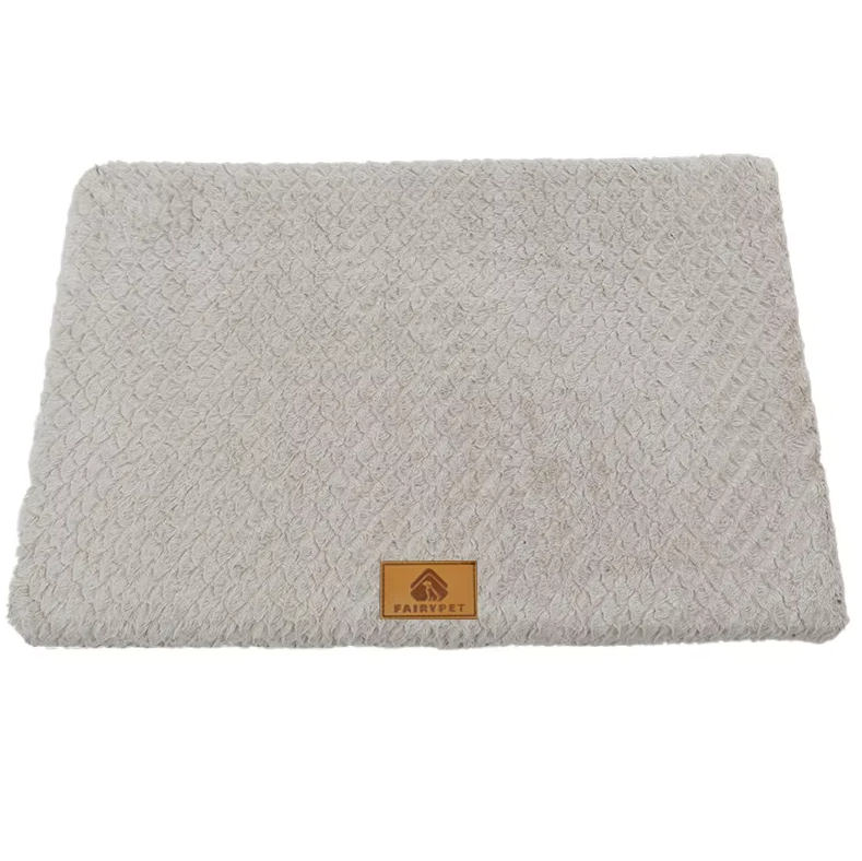 "Soft fluffy orthopaedic pet mat, plush dog & cat bed, joint support, cozy for older pets, ideal for floor and crate use."
