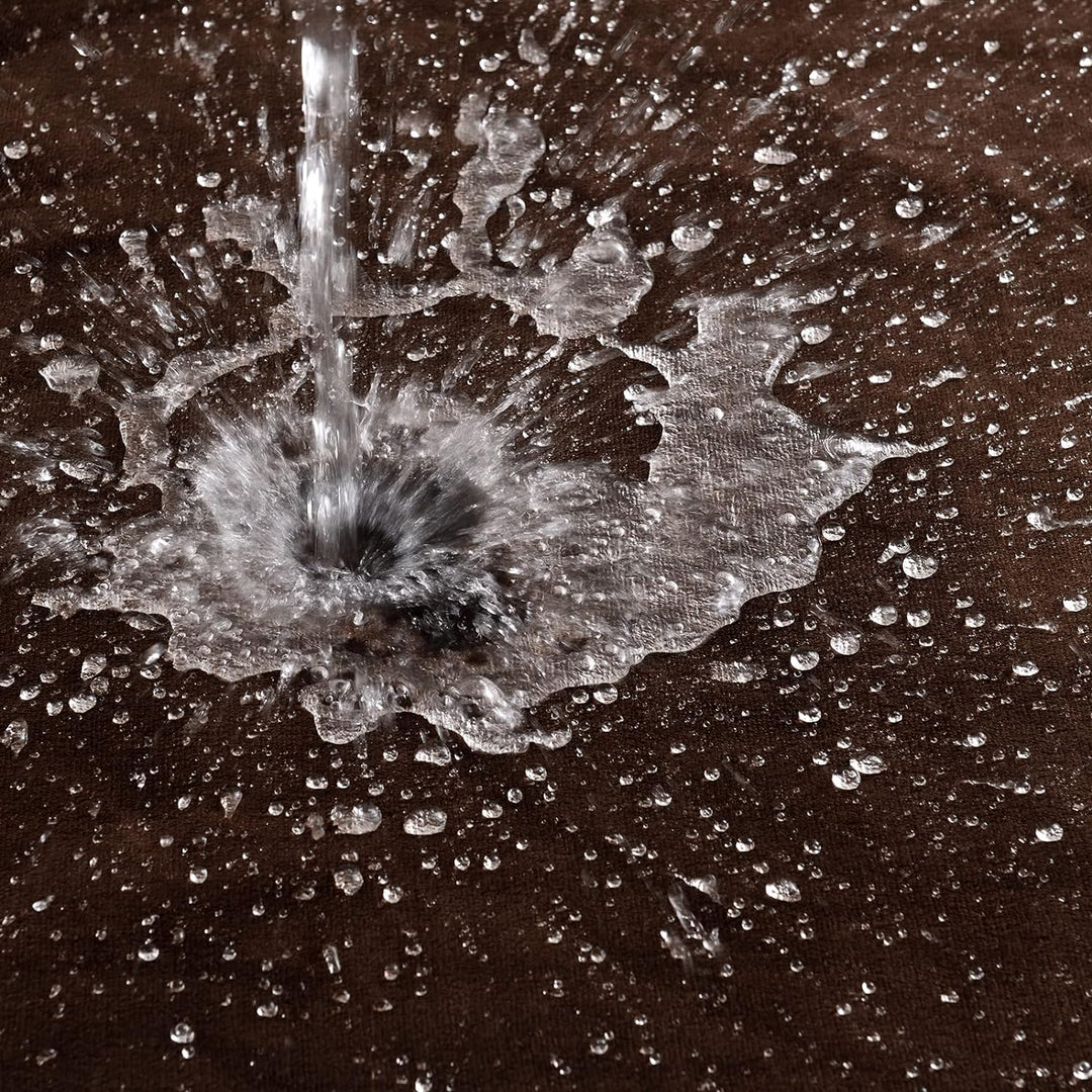 "Soft waterproof intimacy blanket providing comfort and protection, available in various sizes and attractive colors."