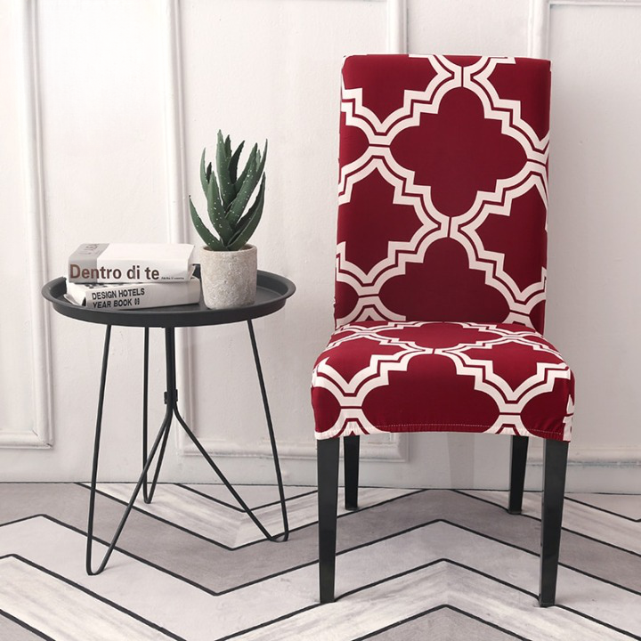 "Stylish dining chair seat covers in various colors and patterns, offering a snug fit and protective home decor solution."