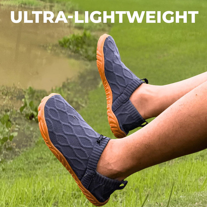 "Ultralight flexible unisex slip-on barefoot shoes, showcasing slip-on design and available in versatile colors."