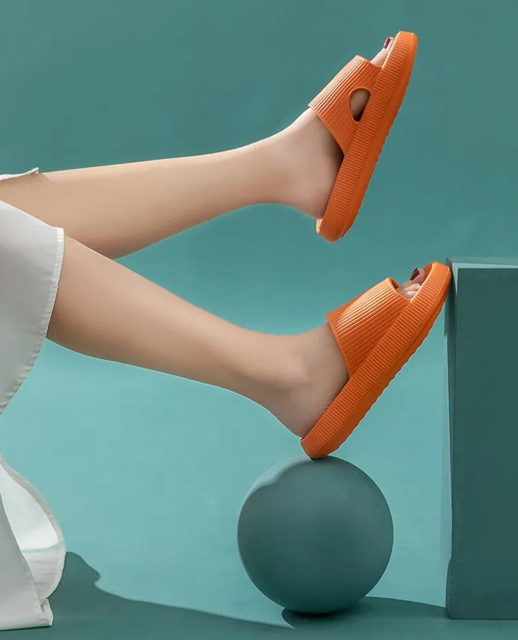 Unisex EVA Cloud Cushion Slides in multiple colors like Black, Blue, Green, offer ultimate comfort and non-slip support.