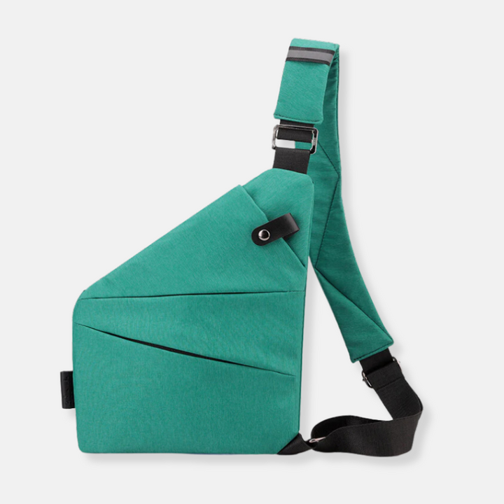 Unisex anti-theft crossbody bag with hidden pockets, ergonomic design, secure zipper, and water-resistant fabric, perfect for