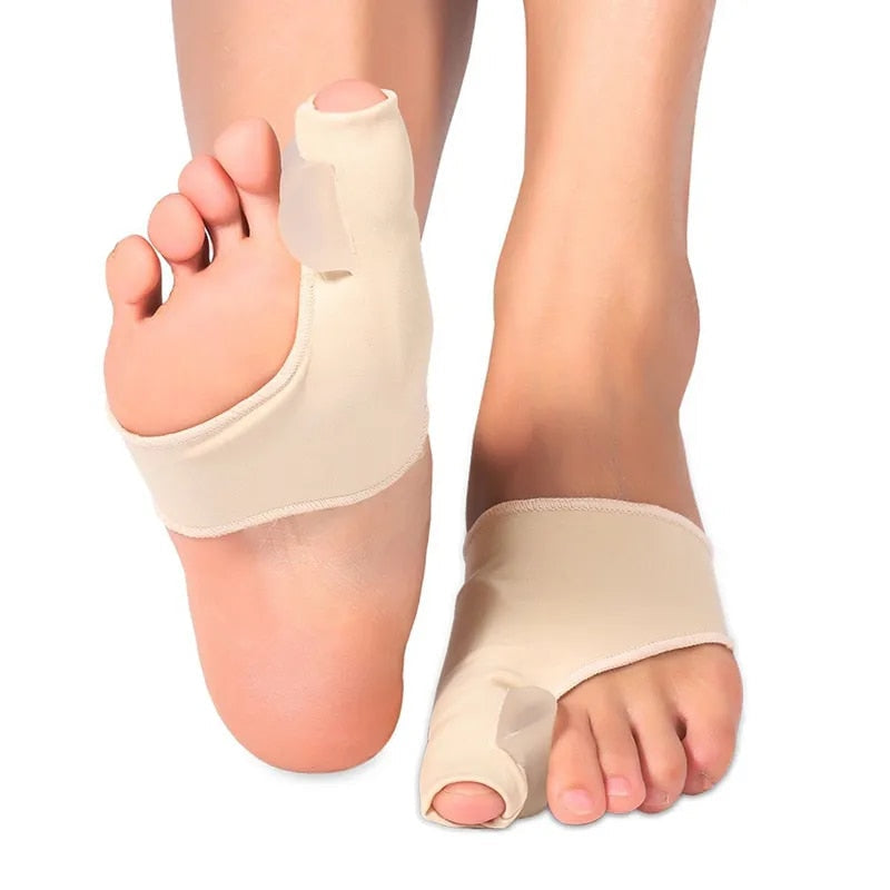 Unisex bunion corrector toe splint pair for bunion relief. Soft, breathable, adjustable splints fit under socks for daily com