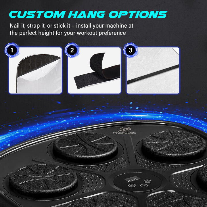 Unisex interactive boxing machine with sensor feedback; compact, adjustable for all ages; ideal for rhythm-driven fitness wor