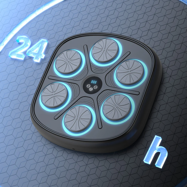 Unisex interactive boxing machine with sensor feedback; compact, adjustable for all ages; ideal for rhythm-driven fitness wor