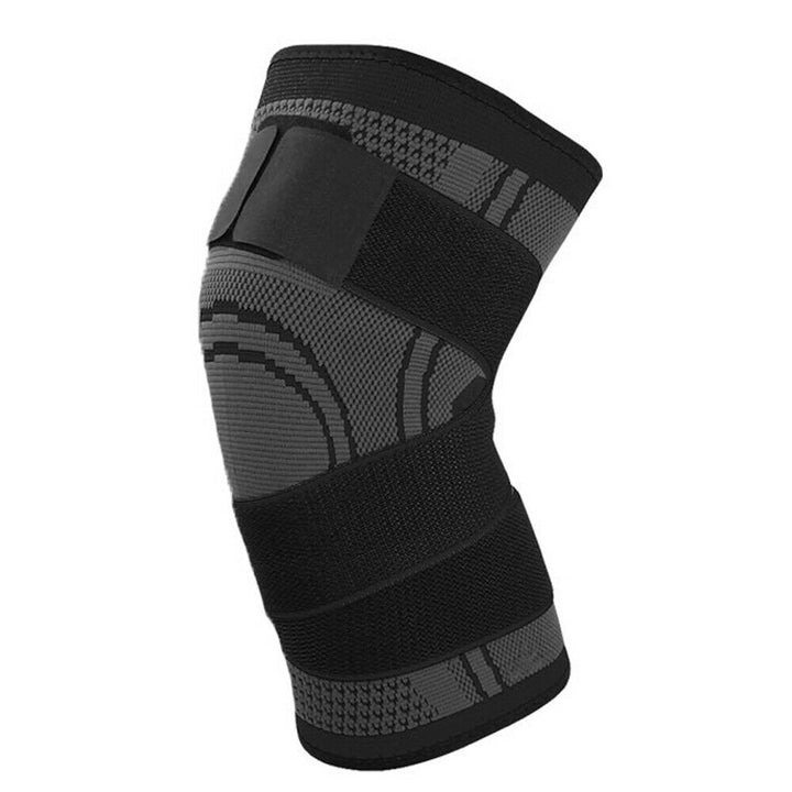"Unisex knee compression sleeve for arthritis relief, grey color, breathable material, seamless fit, non-slip design."