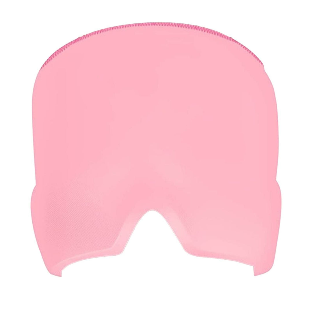 Unisex migraine relief cap in black, offers hot and cold therapy, soft fabric, covers eyes, designed for headache relief.