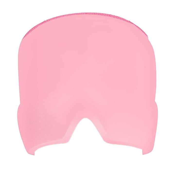 Unisex migraine relief cap in black, offers hot and cold therapy, soft fabric, covers eyes, designed for headache relief.