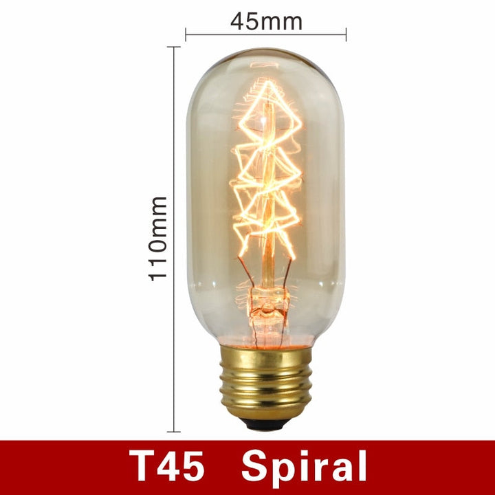 Vintage-style amber light bulbs emitting warm glow, suitable for cozy settings, with filament detail and dimmable feature.