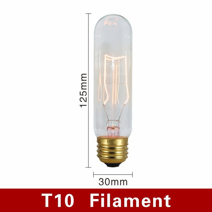 Vintage-style amber light bulbs emitting warm glow, suitable for cozy settings, with filament detail and dimmable feature.