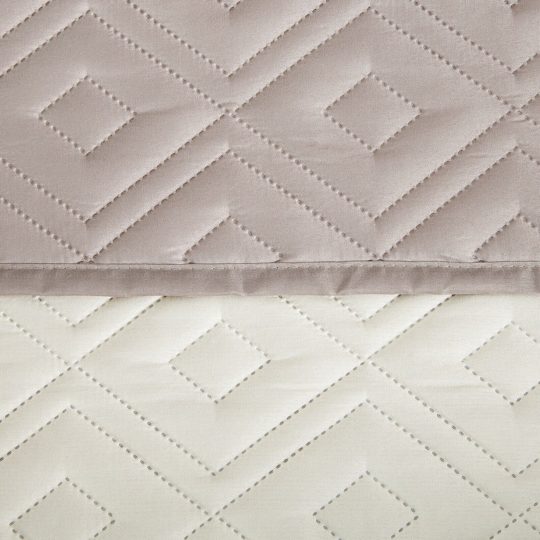 "Water-repellent non-slip reversible sofa cover protecting couch from spills and stains with pet sitting on it"