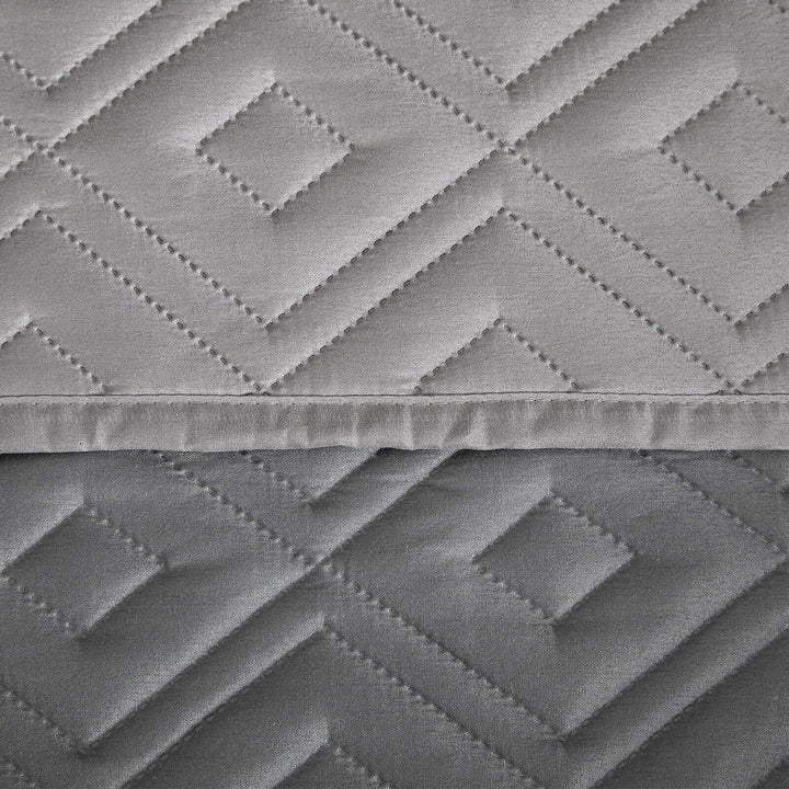 "Water-repellent non-slip reversible sofa cover protecting couch from spills and stains with pet sitting on it"