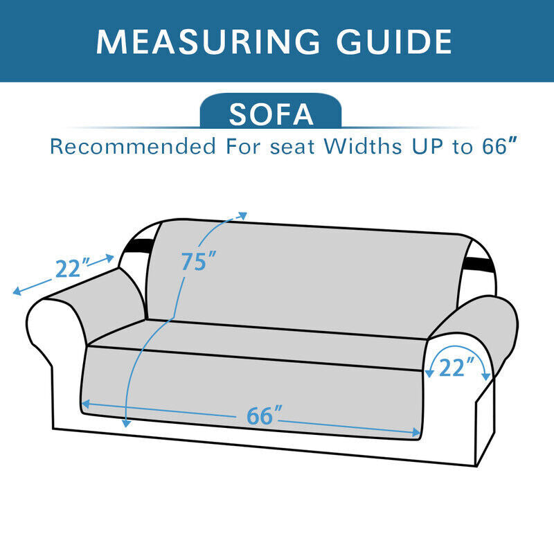 "Water-repellent non-slip reversible sofa cover protecting couch from spills and stains with pet sitting on it"