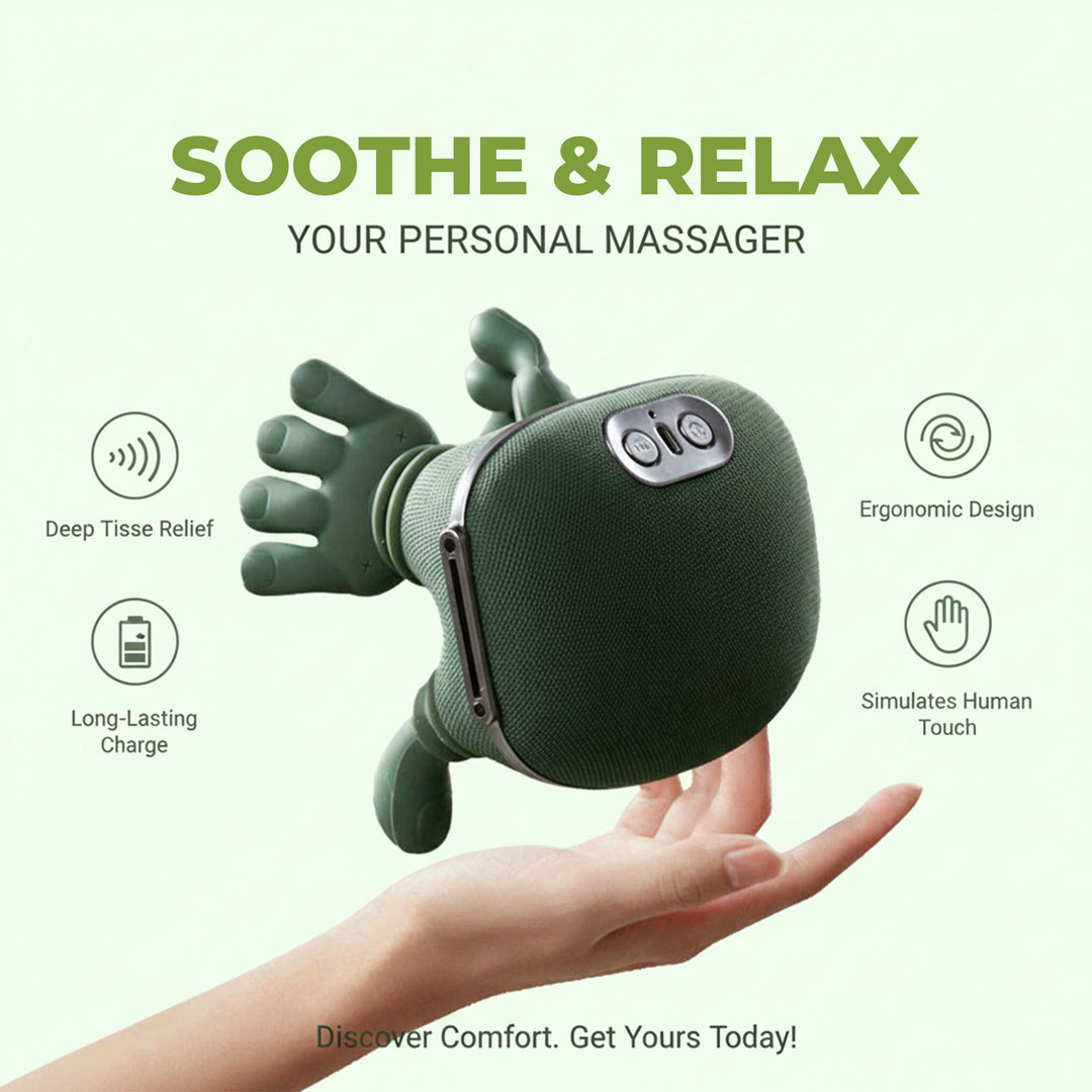 Wireless heated neck massager with 4D kneading, sleek pillow design; provides targeted neck and shoulder pain relief.