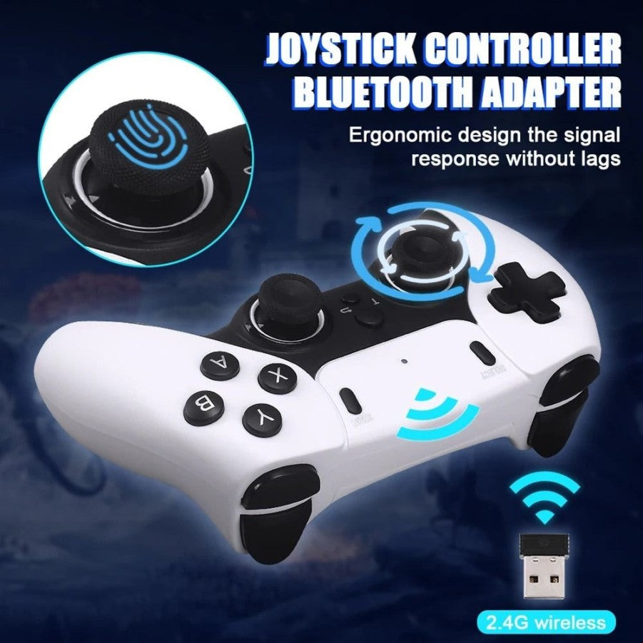 "Wireless retro gaming console with 4K HDMI, featuring compact design and joystick for 40,000+ classic games."