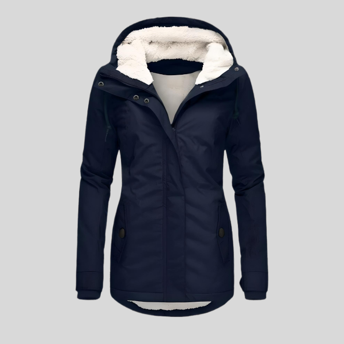 Women's extended waterproof winter jacket, featuring durable fabric, thermal insulation, and stylish design for optimal warmt