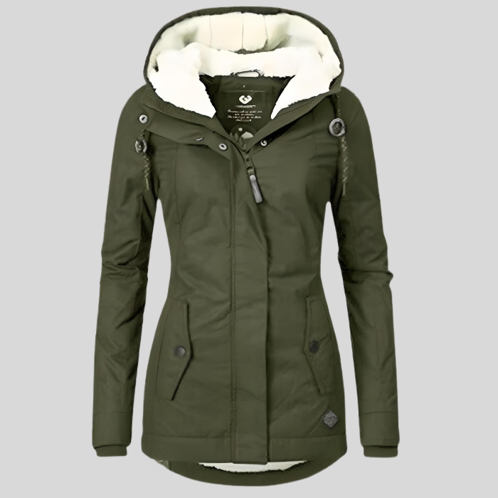 Women's extended waterproof winter jacket, featuring durable fabric, thermal insulation, and stylish design for optimal warmt