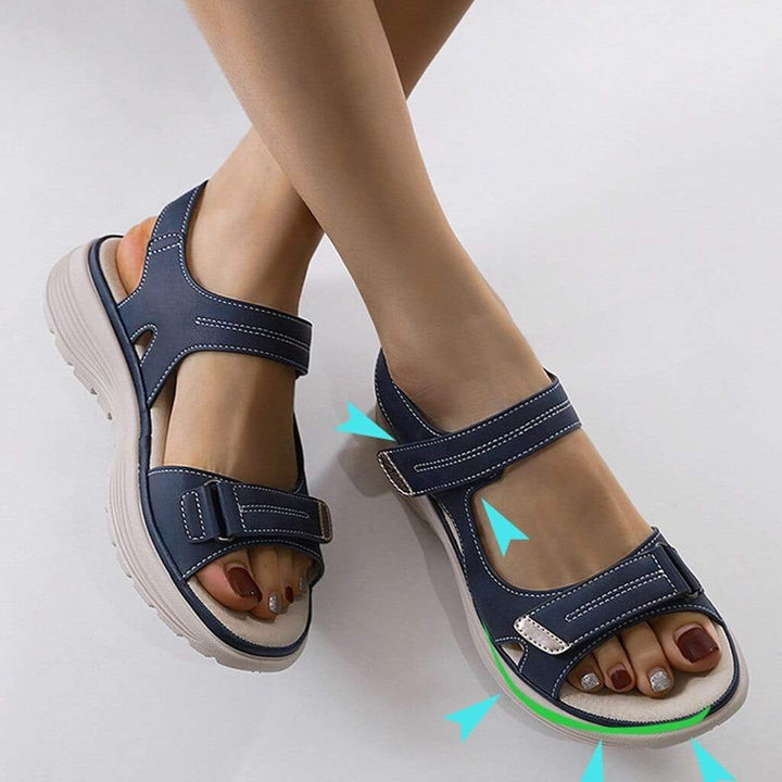 Women's orthopedic sandals with comfort cushioning, stylish design, soft sole, ideal for casual or formal wear.