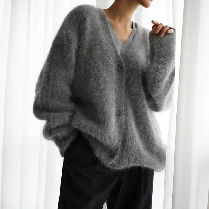 "Women's soft cashmere cardigan for spring and summer with elegant design, ideal for casual or dressy layers, lightweight war