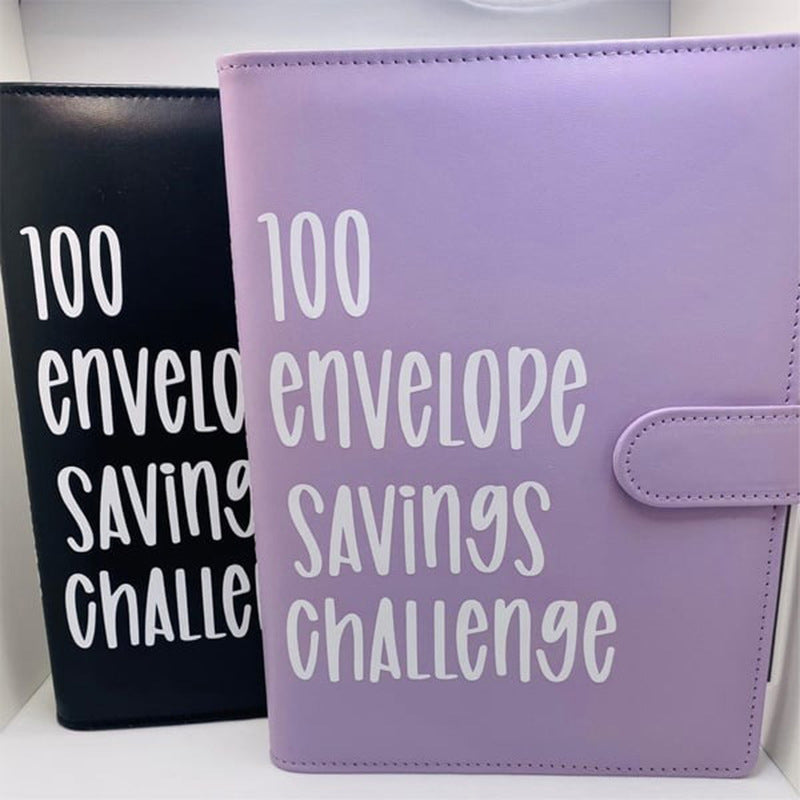 A5 Budget Planner Binder Kit with 100 envelope challenge, perfect for cash budgeting & savings goals.