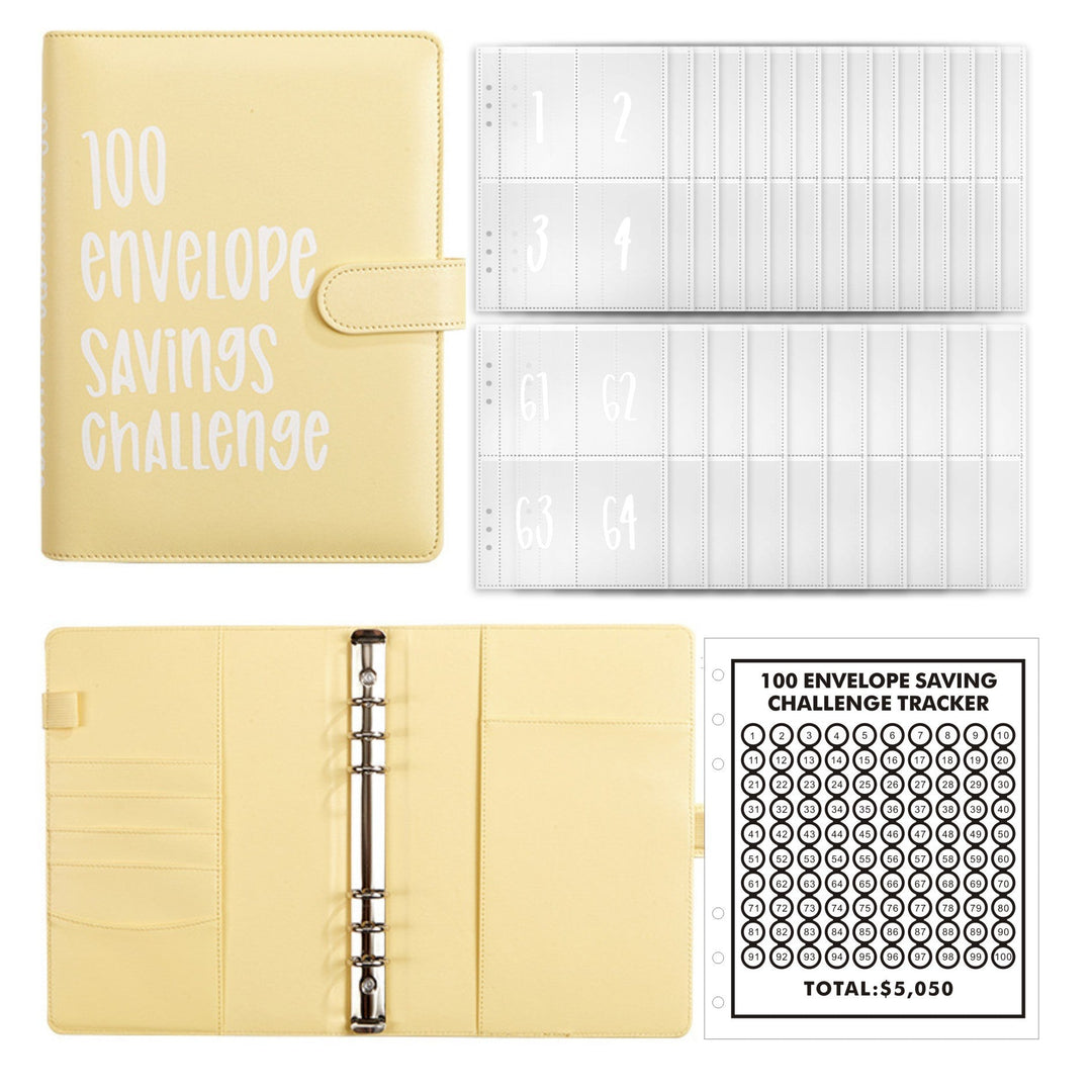 Arrangement of cash envelopes, budgeting sheets, and the A5 binder, showcasing a complete system.