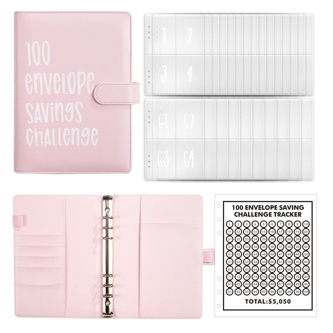 The A5 budget binder kit displayed on a desk, ready for use in a personal finance routine.