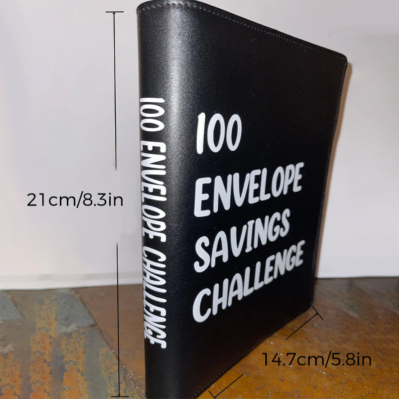 Detailed view of one of the 100 envelope challenge cards, showing progress tracking for savings.