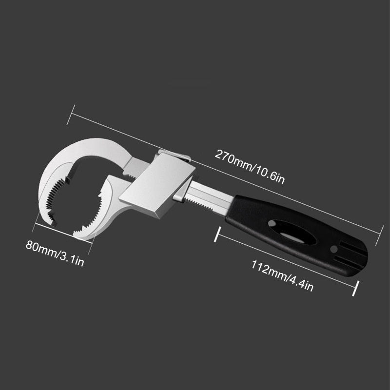 Compact adjustable wrench for bathroom repairs, a must-have tool for homeowners.