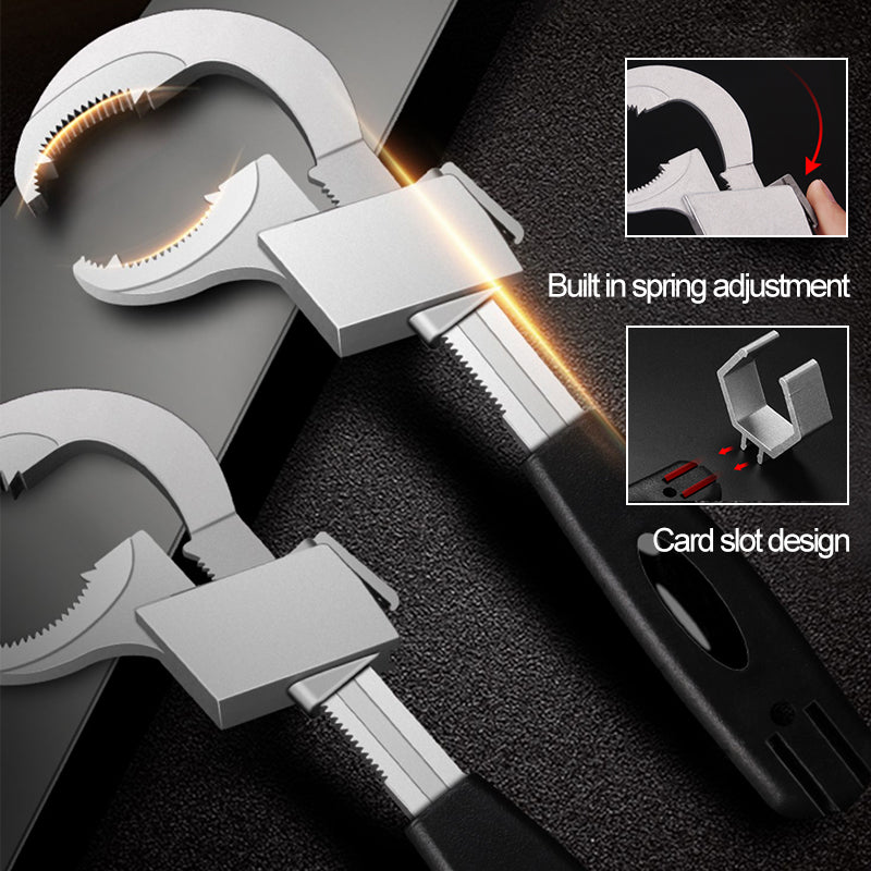 High-quality adjustable pipe and faucet wrench, ideal for professional and home use.
