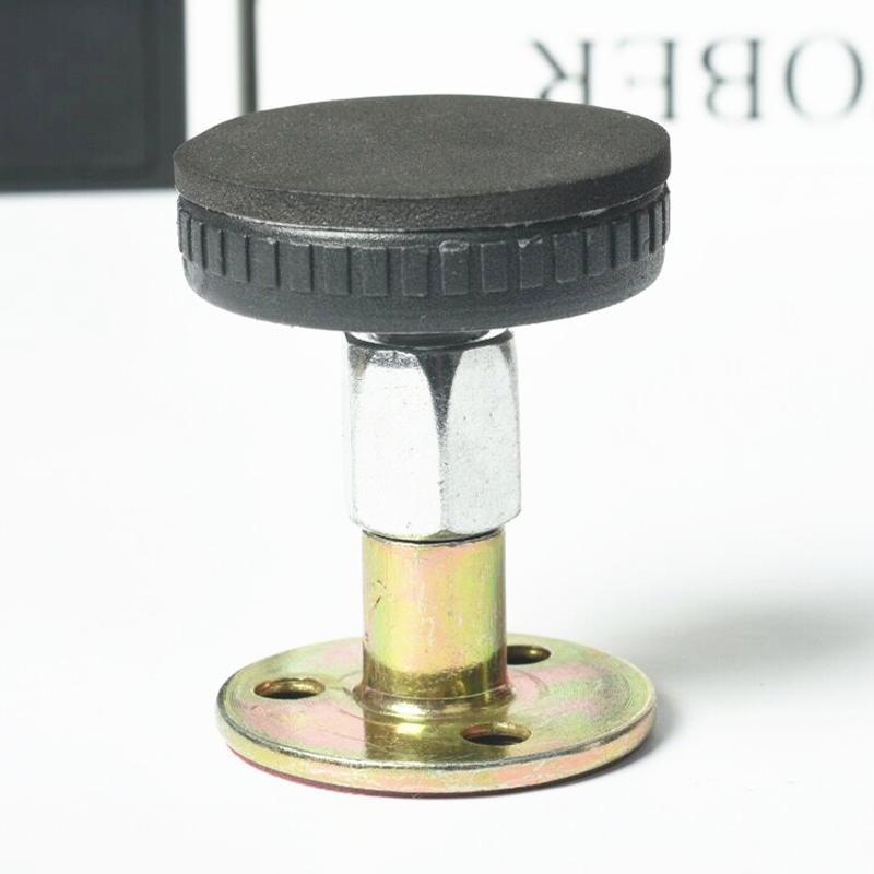 Adjustable bed frame stabilizer preventing bed shaking, ensuring quiet sleep and protecting walls.
