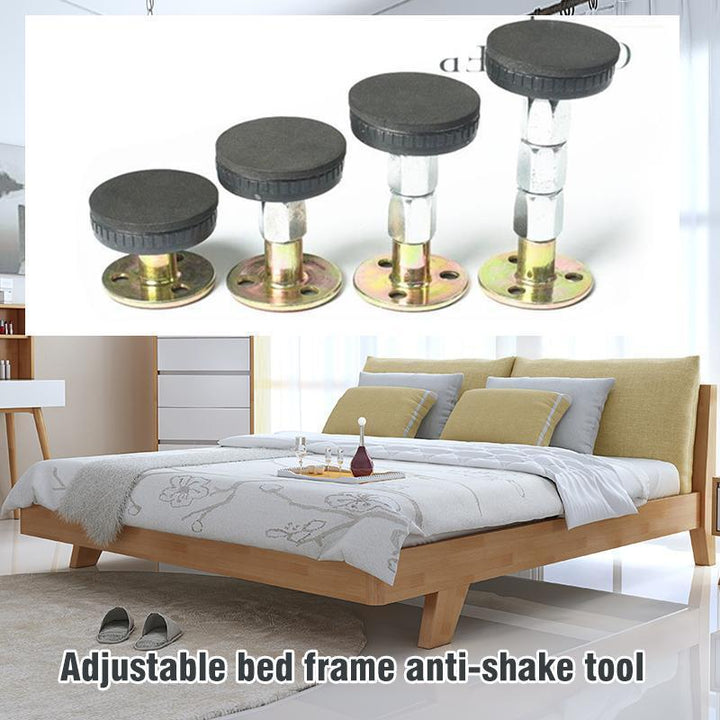 Close-up of the bed frame stabilizer's mechanism, highlighting its wall protector features.