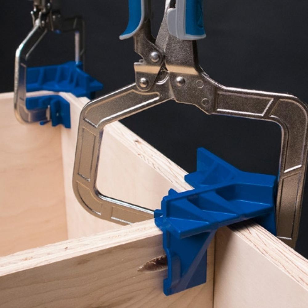Ergonomic hand tool, an adjustable clamp for woodworking, ensuring accurate 90-degree and T-joint connections