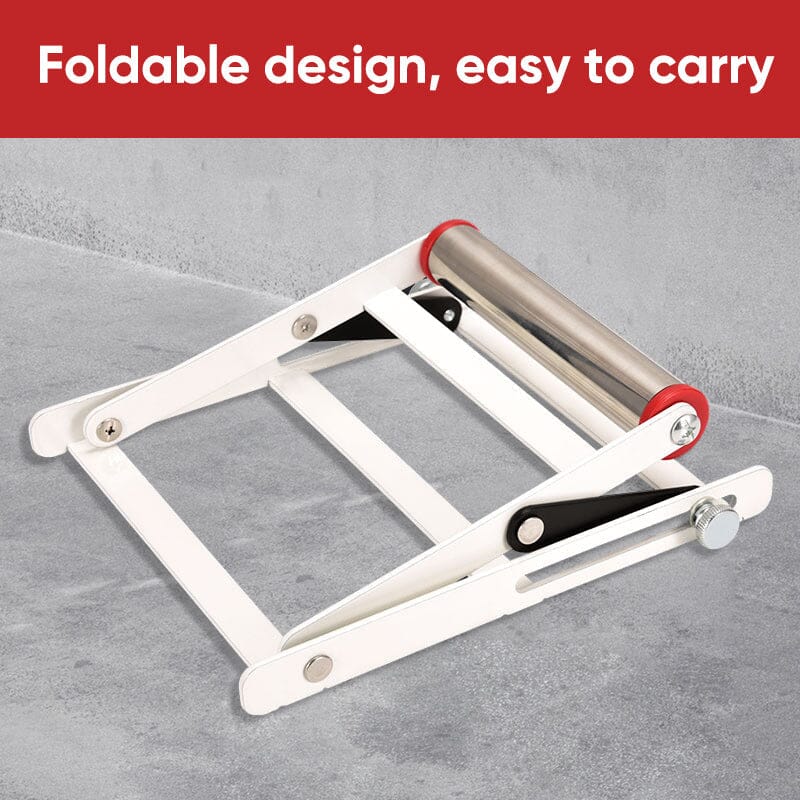 Adjustable cutting stand with a wide base for enhanced stability while using power tools