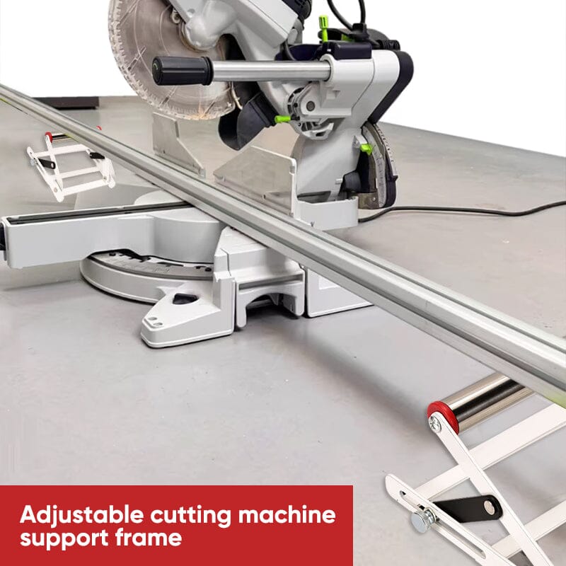 Metal adjustable cutting stand with extendable arms for various workshop applications