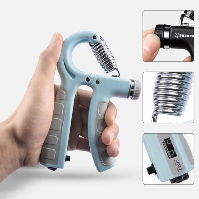 Portable grip exerciser with counter, easy to carry for on-the-go hand and forearm workouts