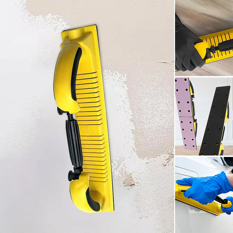 Ergonomic adjustable hand sanding block file tool, ideal for woodworking & automotive polishing tasks