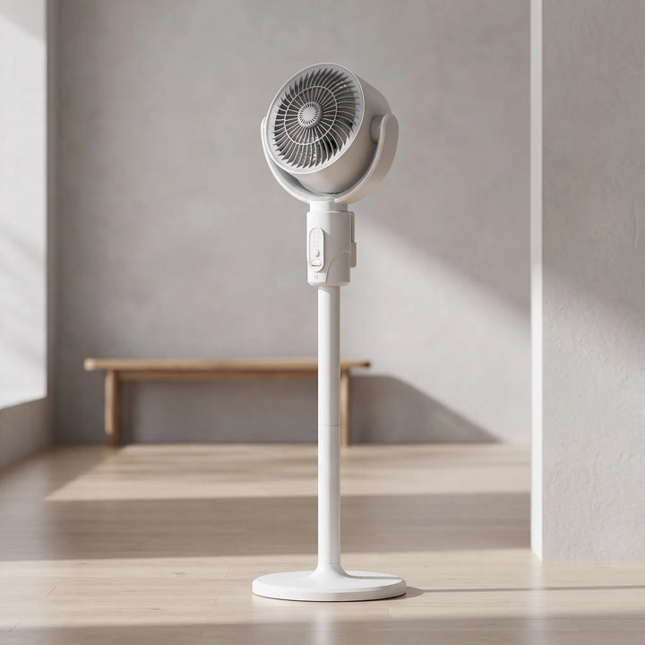 Adjustable height pedestal fan for home and office cooling needs.