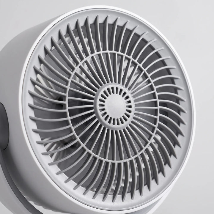 Versatile adjustable pedestal fan, suitable for both personal desk use and room cooling.