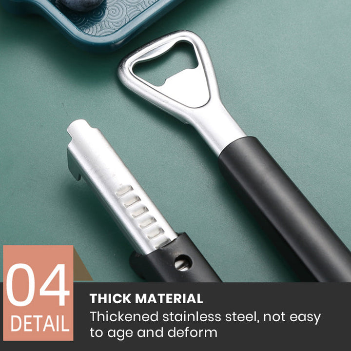 Stainless steel jar opener, with an easy-grip handle, a must-have household kitchen accessory.