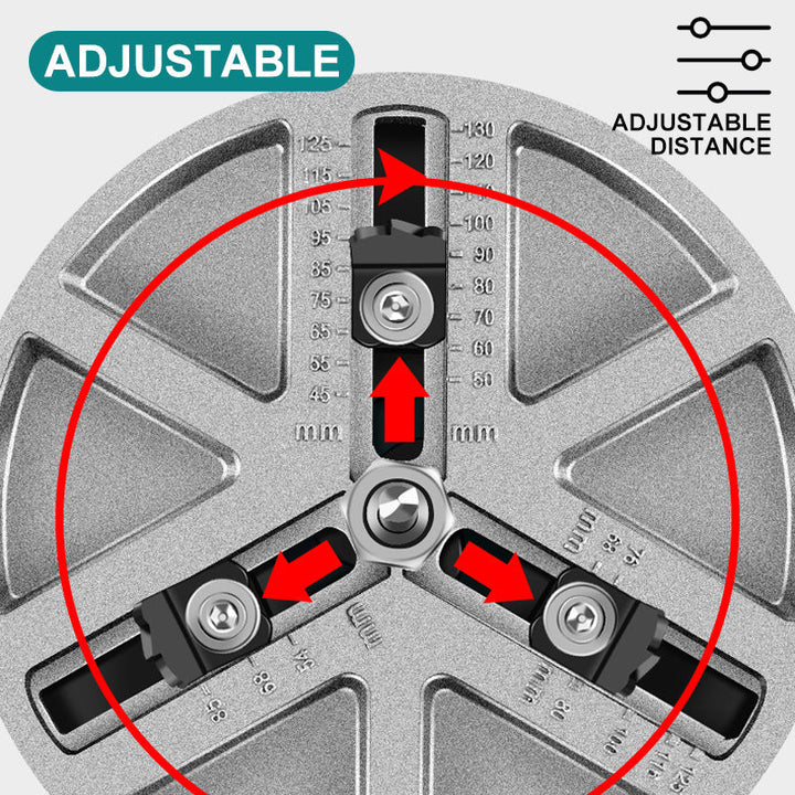 Versatile adjustable drill bit for cutting holes in wood, featuring durable construction