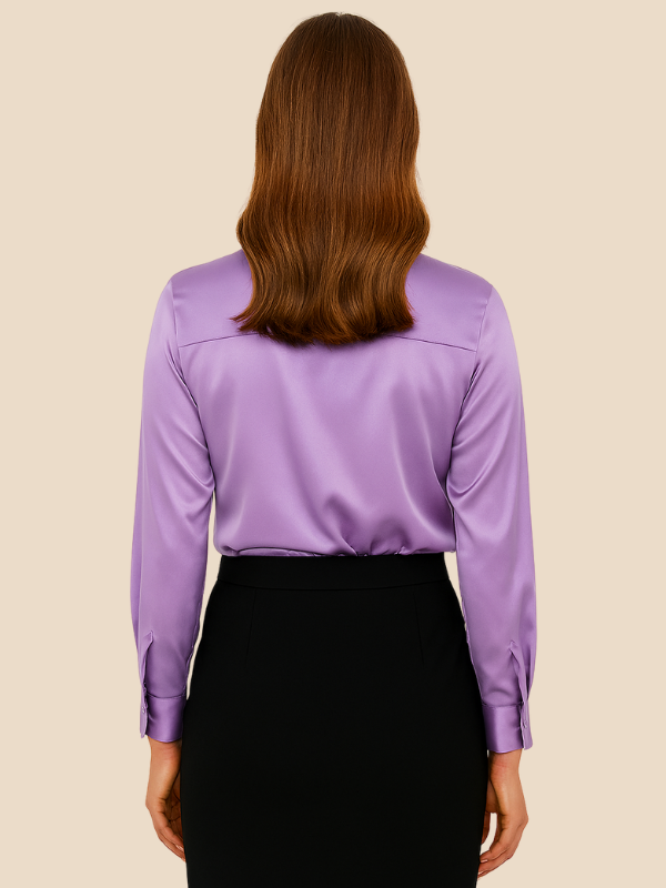 Elegant Adriana ladies' long sleeve top, ideal for office and business casual.