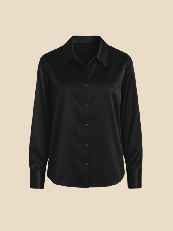 Adriana elegant button-up blouse, long sleeve design for professional women.