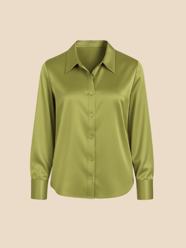 Chic Adriana women's button blouse, perfect for elegant office attire.