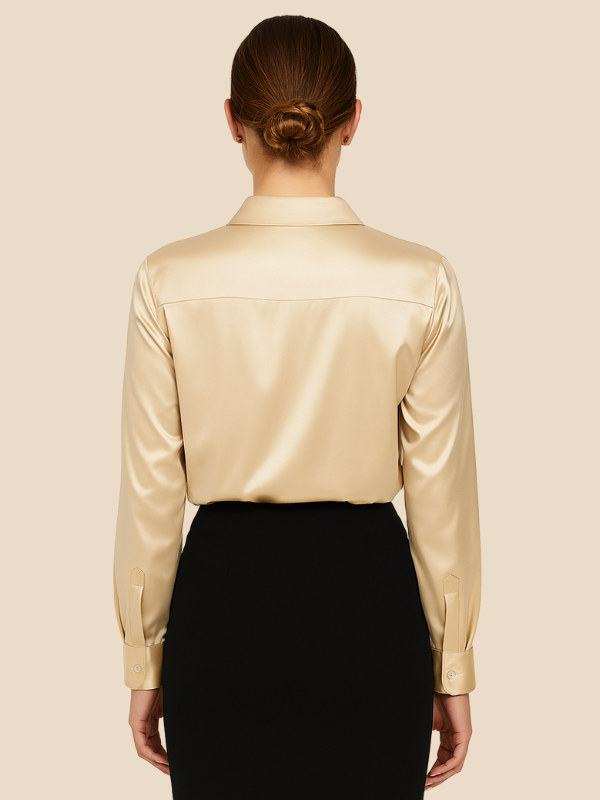 Elegant Adriana ladies' long sleeve top, ideal for versatile work fashion.